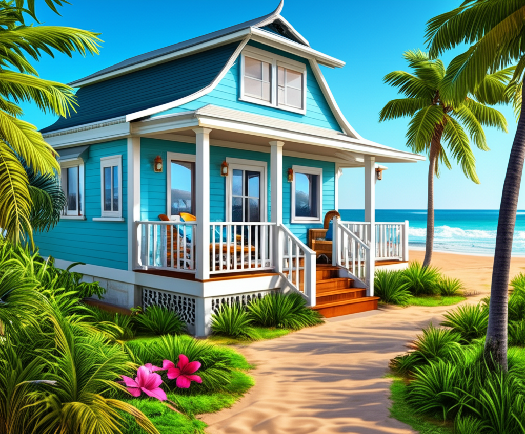 Casa de praia com vista para o mar